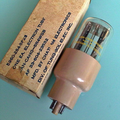 JAN-CAHG-5R4WGB Chatham (Tung-Sol) tube rectifier, each